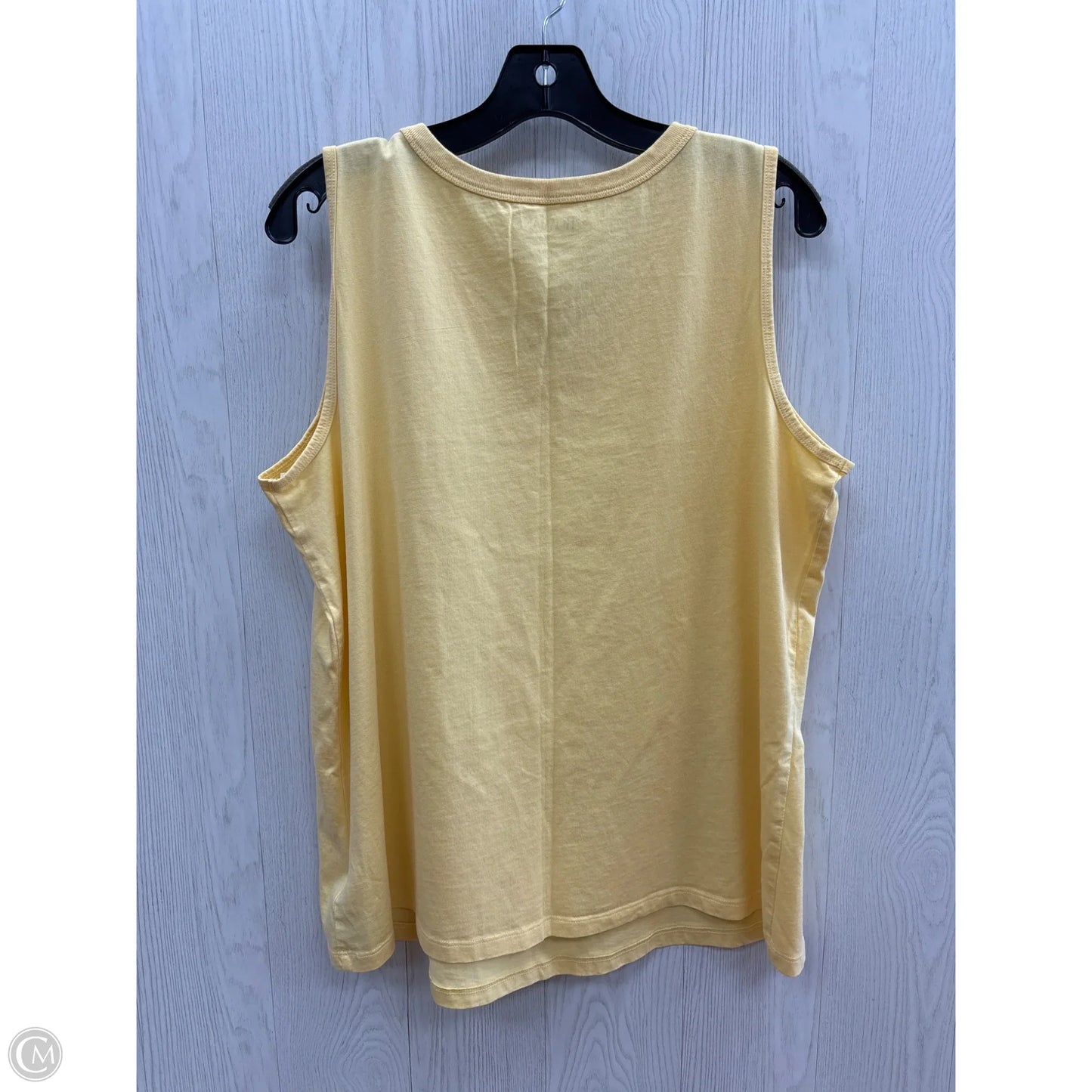 Top Sleeveless Basic By Roamans In Yellow, Size: 2x