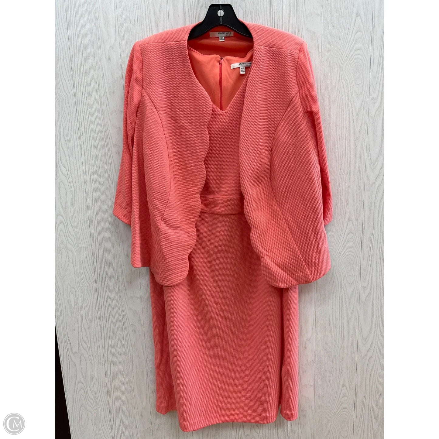 Dress Set 2pc By Studio 1 In Peach, Size: 16