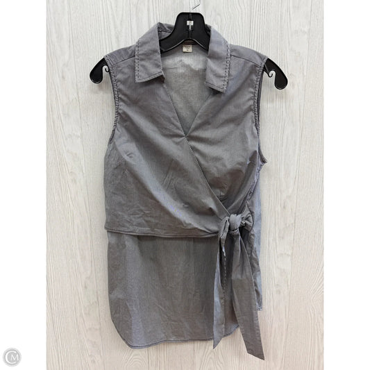 Top Sleeveless By Coldwater Creek In Black & White, Size: 10