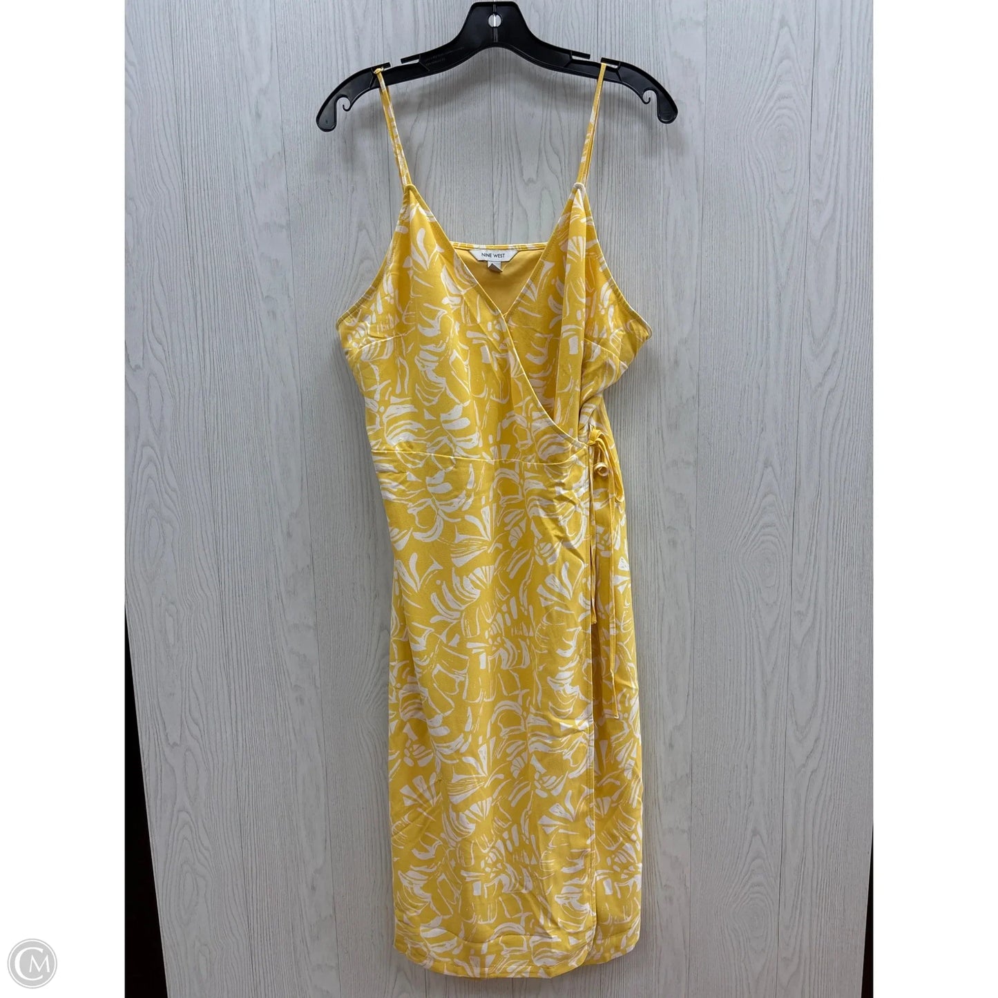 Dress Casual Midi By Nine West In Yellow, Size: Xl