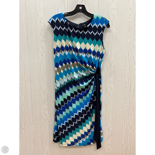 Dress Casual Short By R And K Originals In Blue & Tan, Size: M