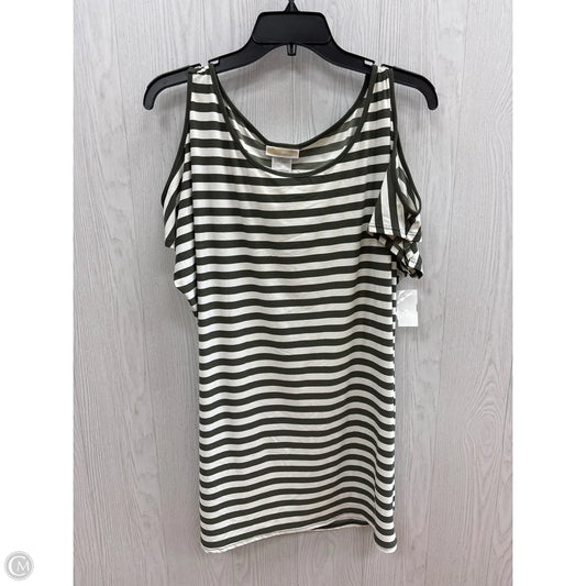 Top Short Sleeve By Michael By Michael Kors In Green & White, Size: M