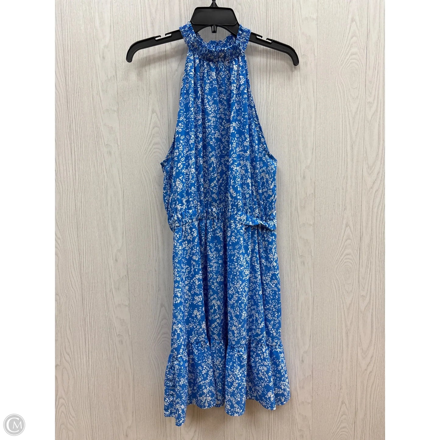 Dress Casual Short By Clothes Mentor In Blue & White, Size: Xl