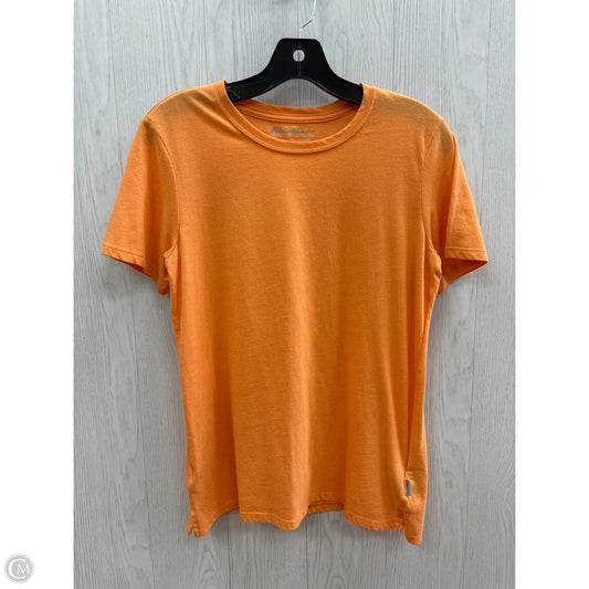 Top Short Sleeve Basic By Eddie Bauer In Orange, Size: M