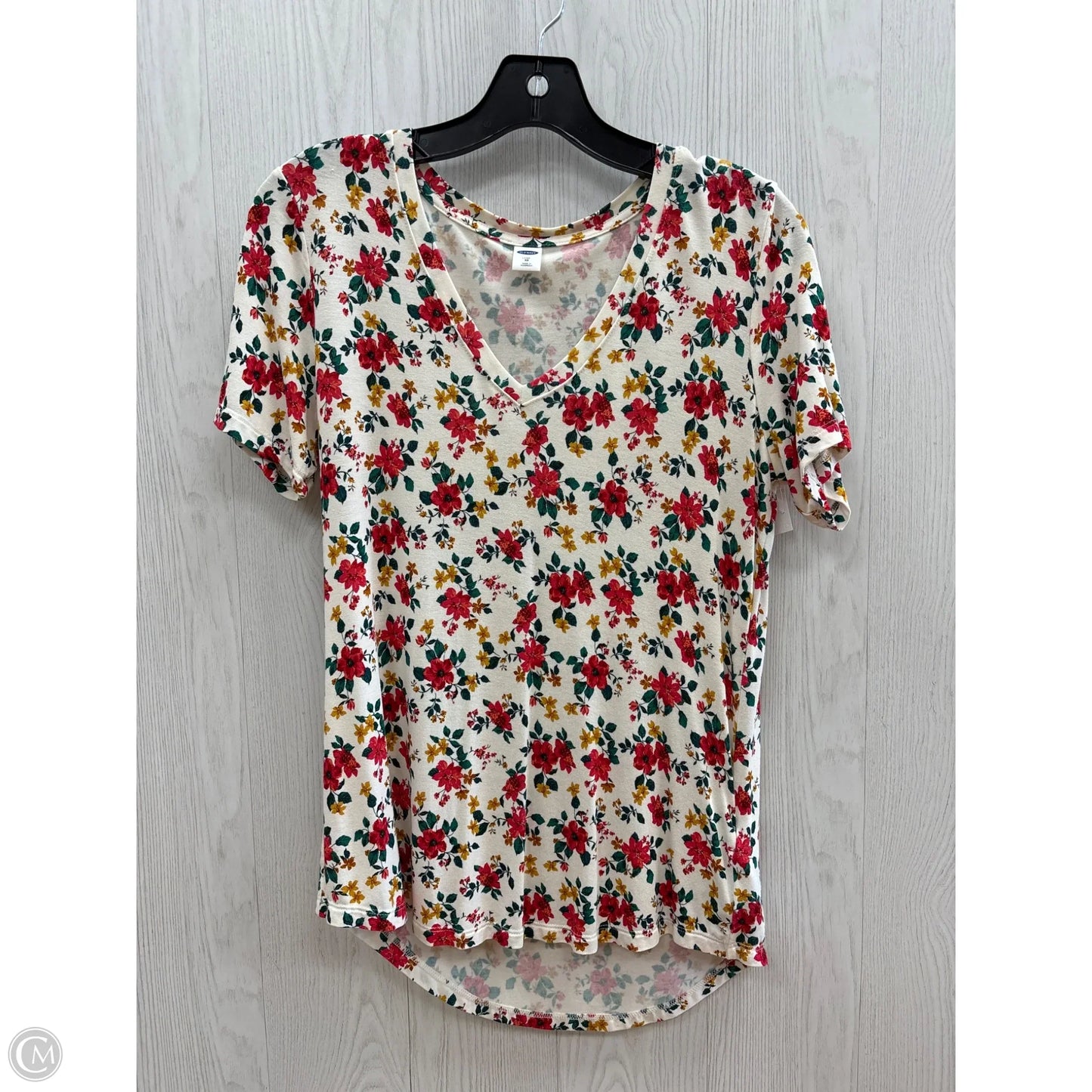 Top Short Sleeve By Old Navy In Flowered, Size: Xs