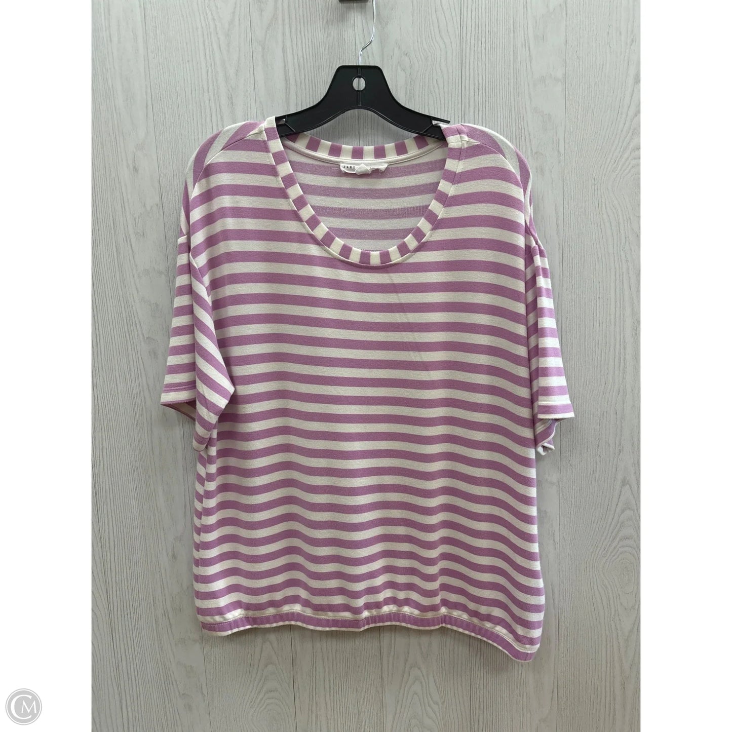 Top Short Sleeve By Jane And Delancey In Striped, Size: L