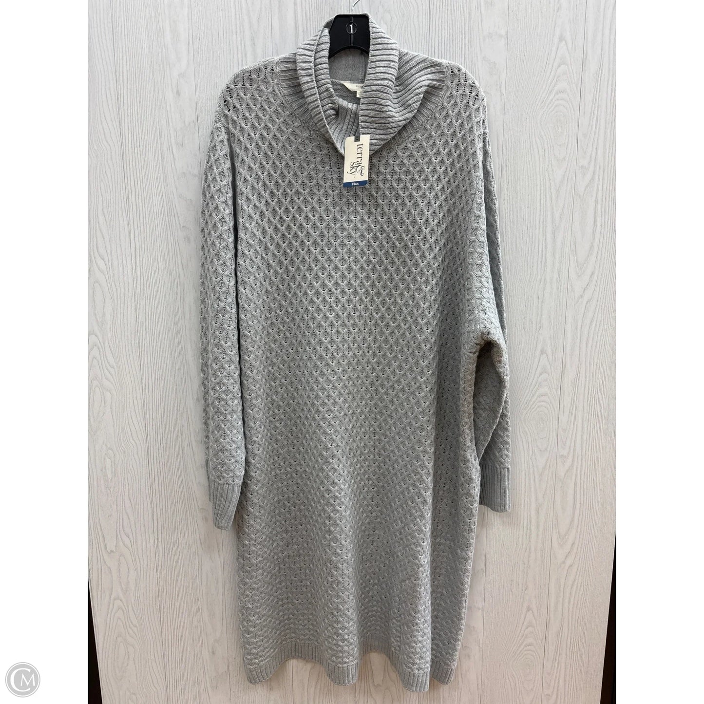 Dress Sweater By Terra & Sky In Grey, Size: 3x