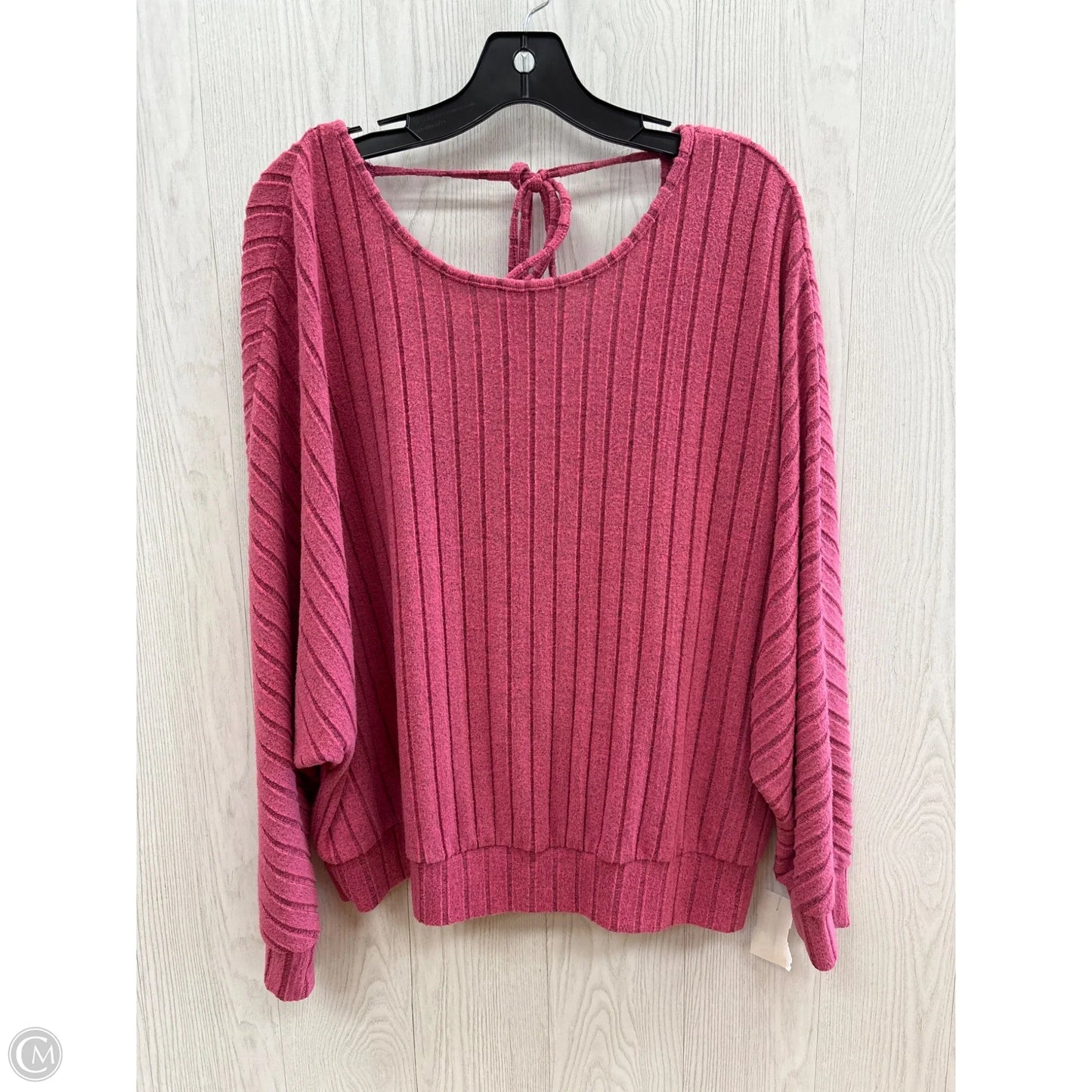 Top 3/4 Sleeve By Shein In Pink, Size: 1x