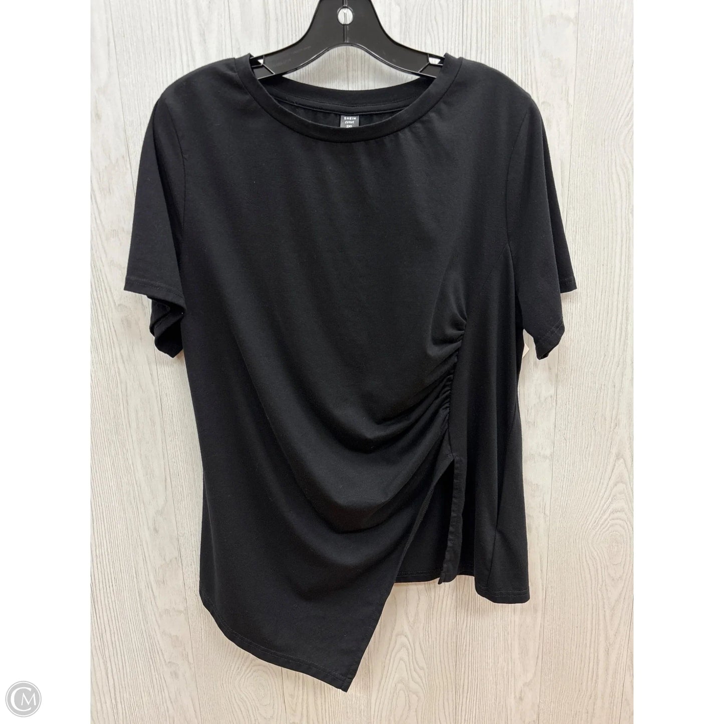 Top Short Sleeve By Shein In Black, Size: 2x