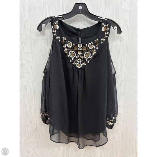 Top 3/4 Sleeve By White House Black Market In Black, Size: S