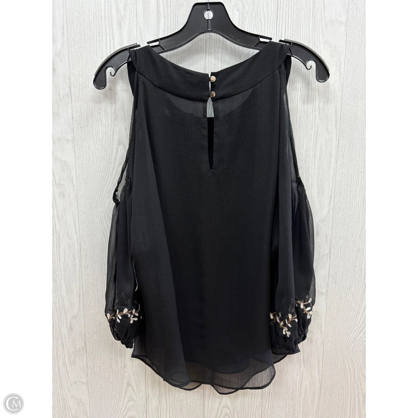 Top 3/4 Sleeve By White House Black Market In Black, Size: S