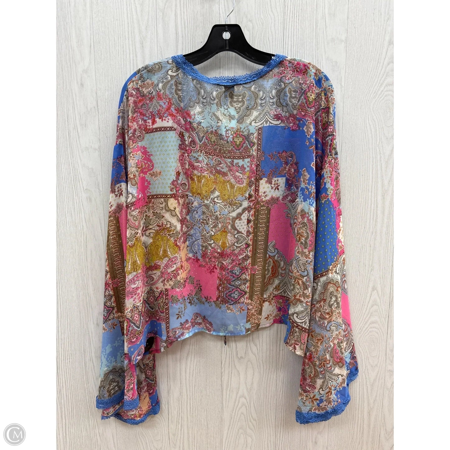 Kimono By Shein In Blue & Pink, Size: 1x