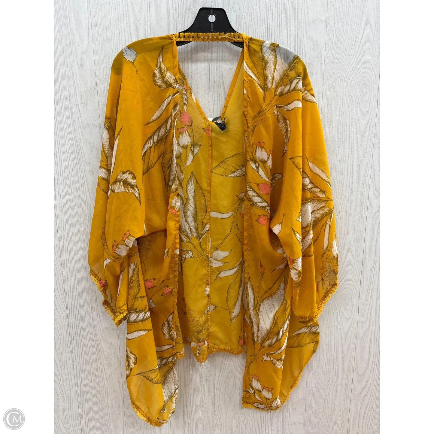 Kimono By Express In Yellow, Size: Onesize