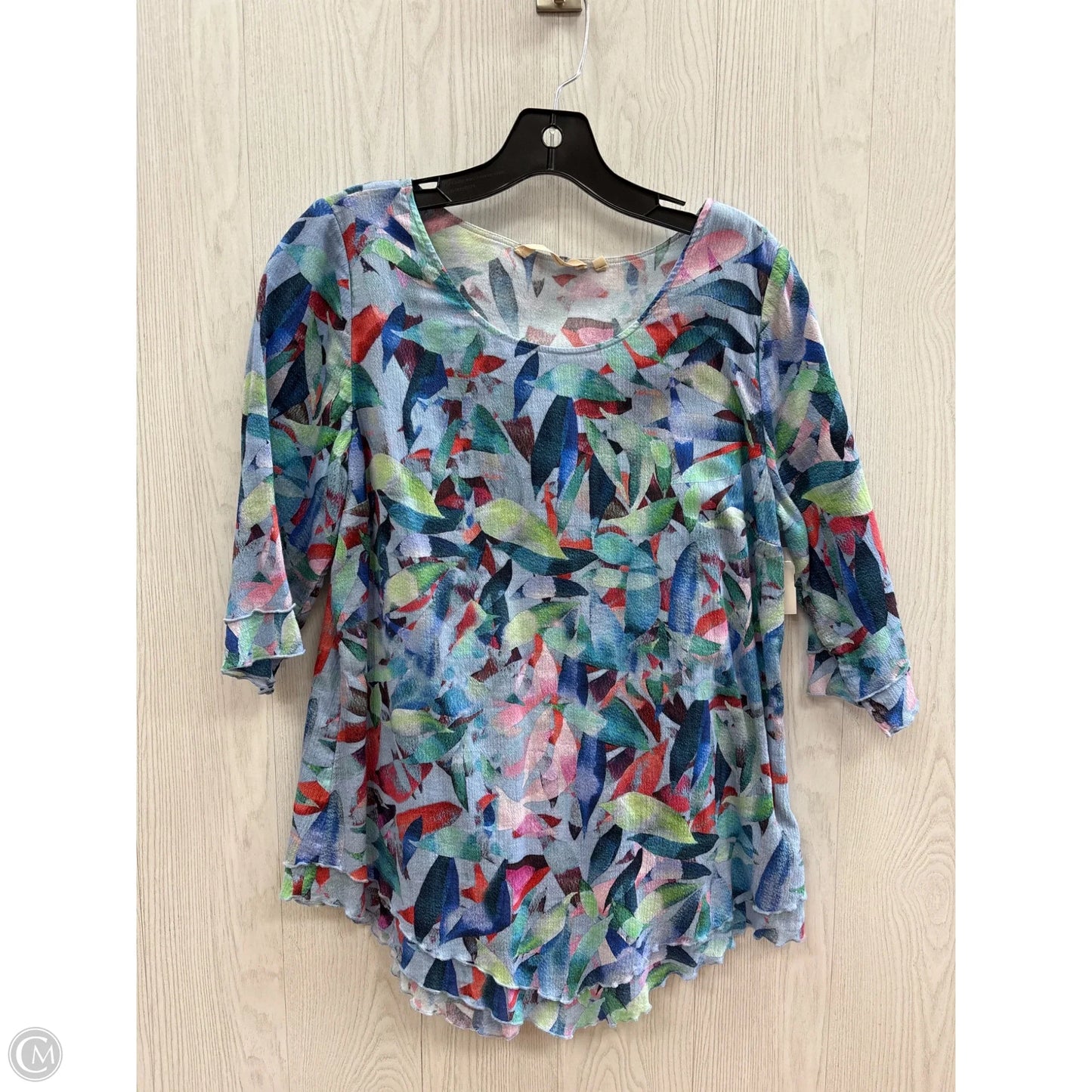 Top 3/4 Sleeve Basic By Soft Surroundings In Multi-colored, Size: S