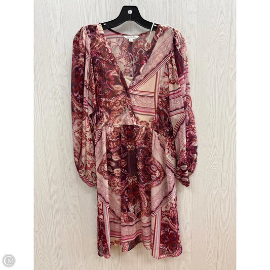 Dress Casual Short By Ophelia Roe In Pink & Purple, Size: L