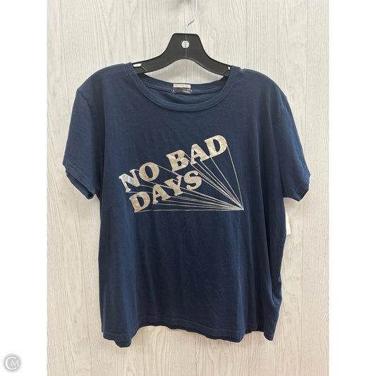 Top Short Sleeve Basic By Mother In Navy, Size: L