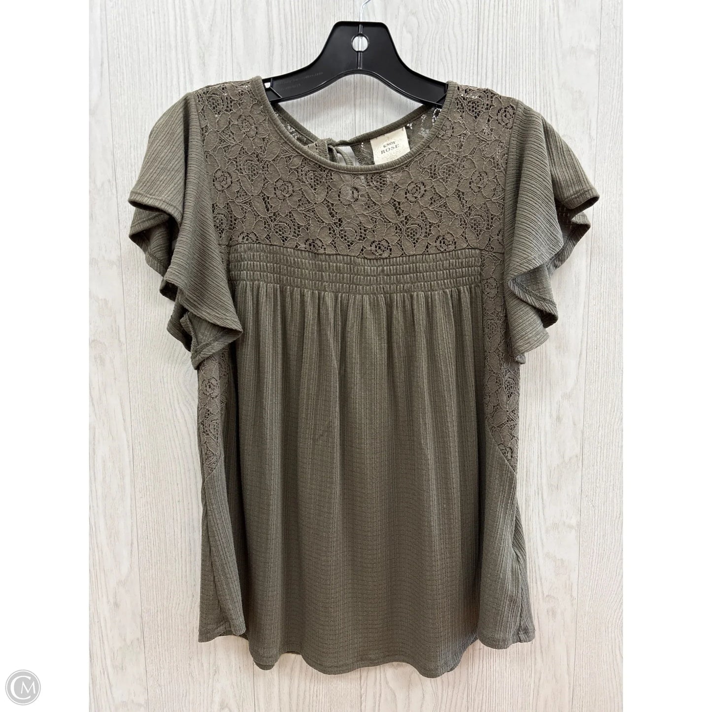 Top Short Sleeve By Knox Rose In Green, Size: Xs