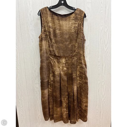 Dress Casual Midi By Jones New York In Brown, Size: 16