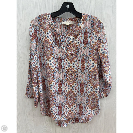 Top 3/4 Sleeve By Pink Republic In Paisley Print, Size: S