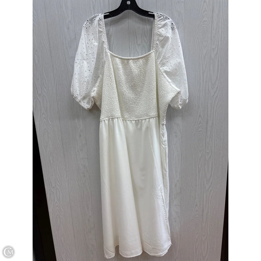 Dress Casual Maxi By Maurices In White, Size: 4x