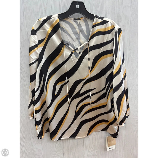Top 3/4 Sleeve By Shein In Striped, Size: L