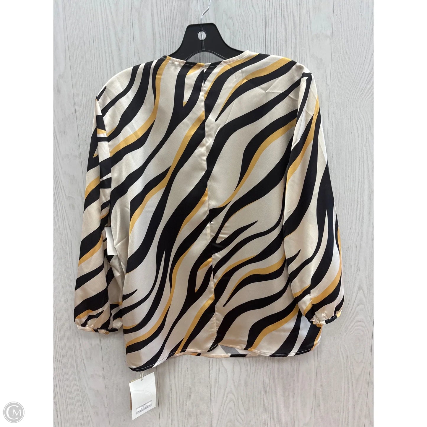 Top 3/4 Sleeve By Shein In Striped, Size: L