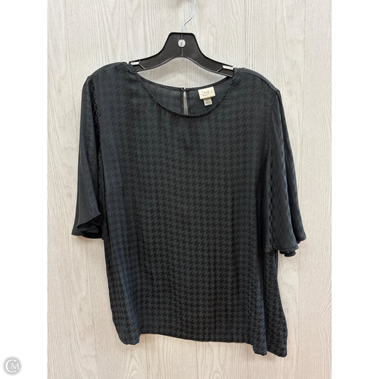 Top Short Sleeve By A New Day In Black, Size: Xl