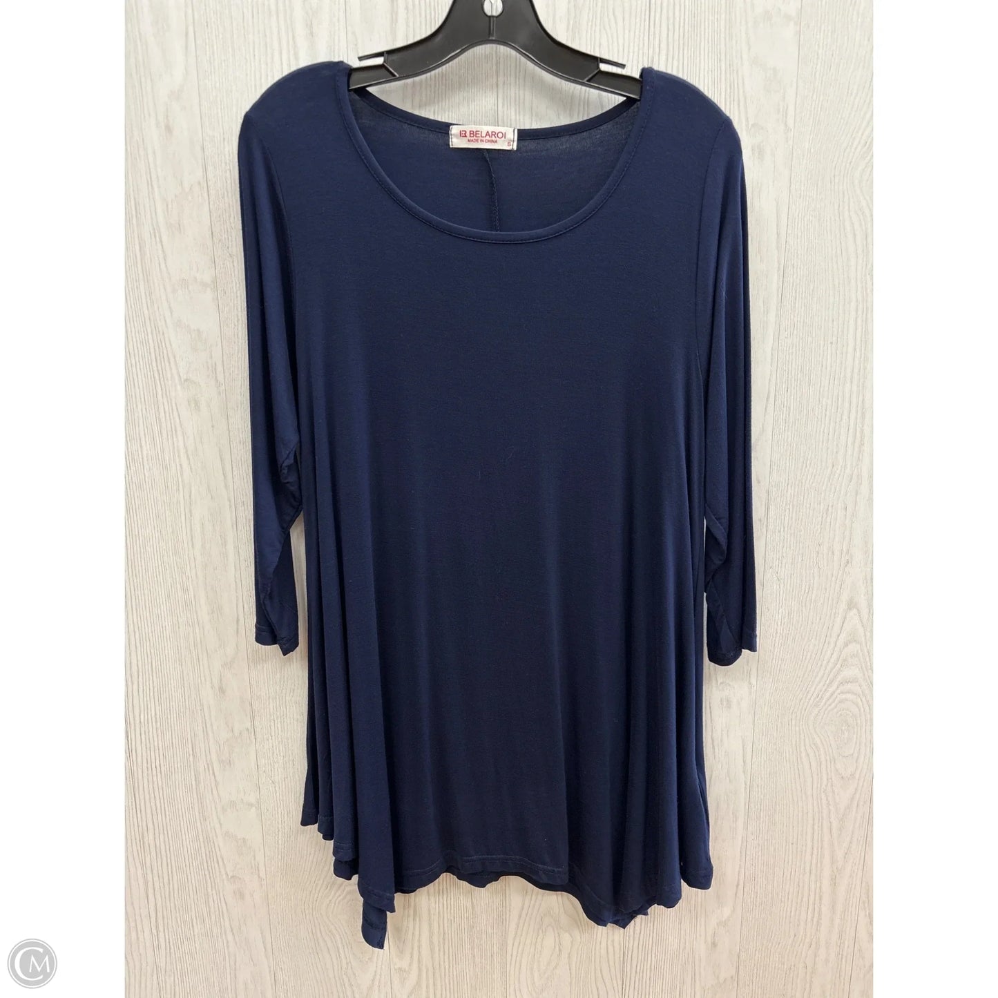 Top 3/4 Sleeve By Clothes Mentor In Navy, Size: S