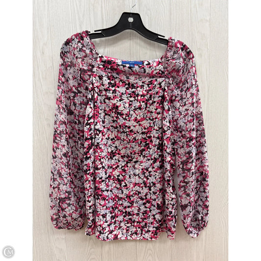 Top Long Sleeve By Apt 9 In Flowered, Size: S