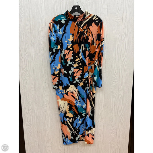 Dress Work By Clothes Mentor In Blue & Orange, Size: 10