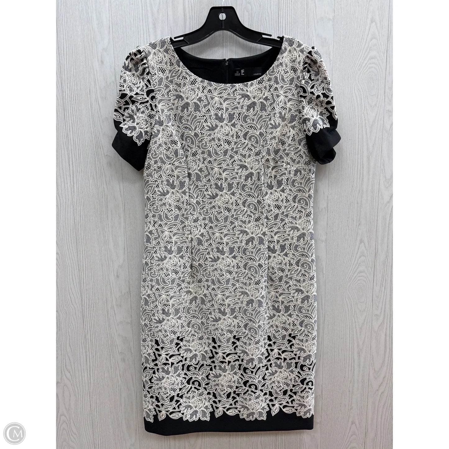 Dress Work By Leslie Fay In Black & White, Size: 10