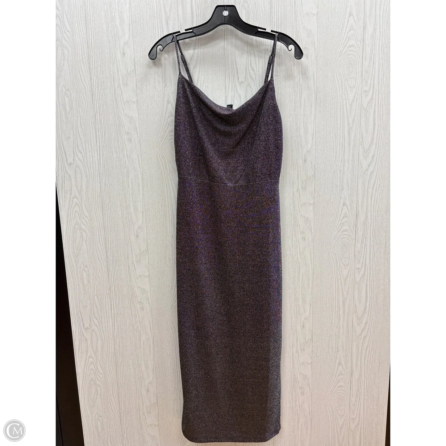 Dress Party Midi By Forever 21 In Black & Silver, Size: M