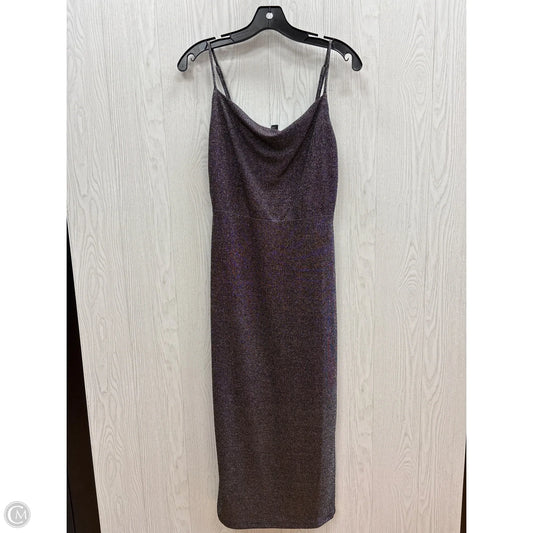 Dress Party Midi By Forever 21 In Black & Silver, Size: M