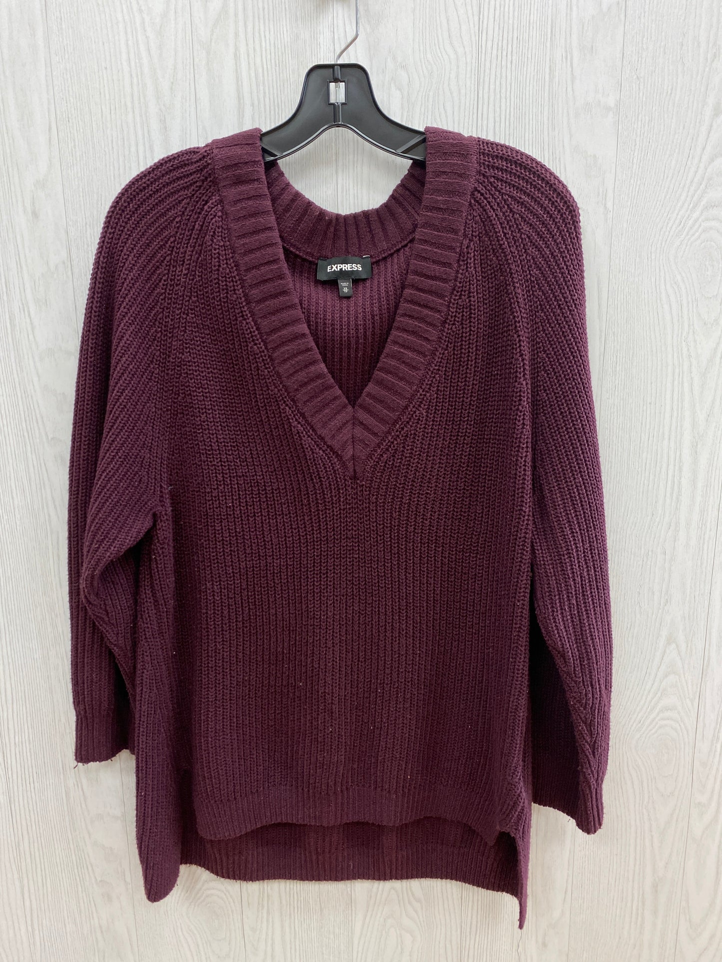 Sweater By Express In Purple, Size: Xs