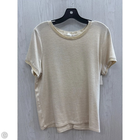 Top Short Sleeve Basic By Gap In Cream, Size: L