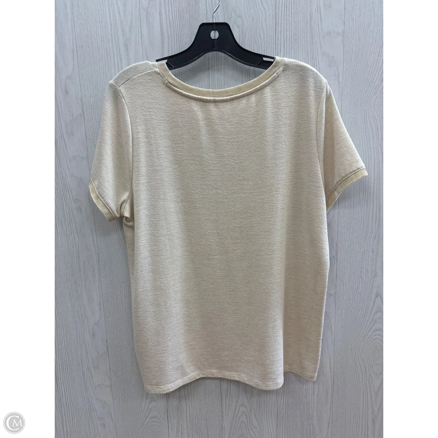 Top Short Sleeve Basic By Gap In Cream, Size: L