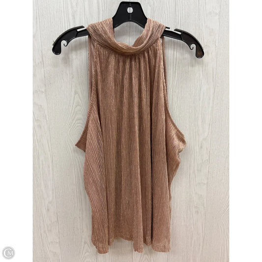 Top Sleeveless By Nine West In Rose Gold, Size: Xxl