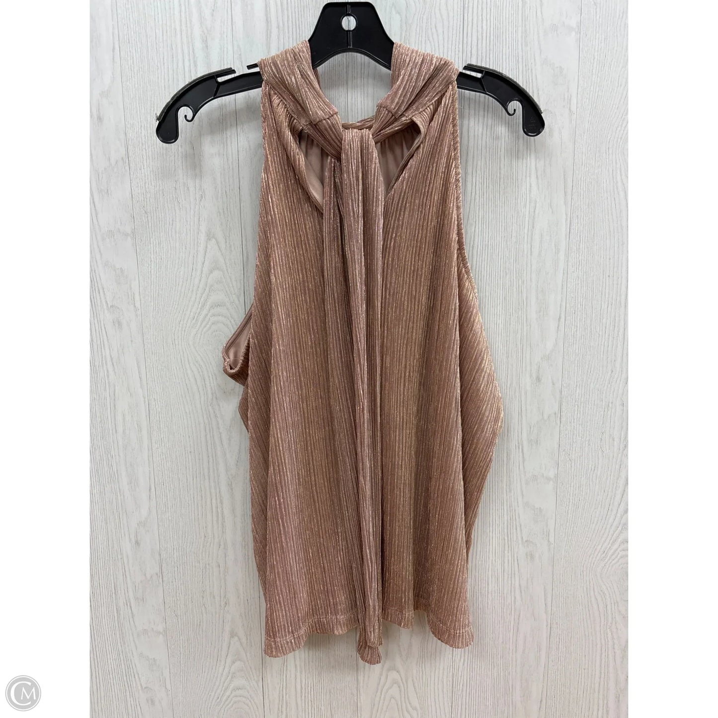 Top Sleeveless By Nine West In Rose Gold, Size: Xxl