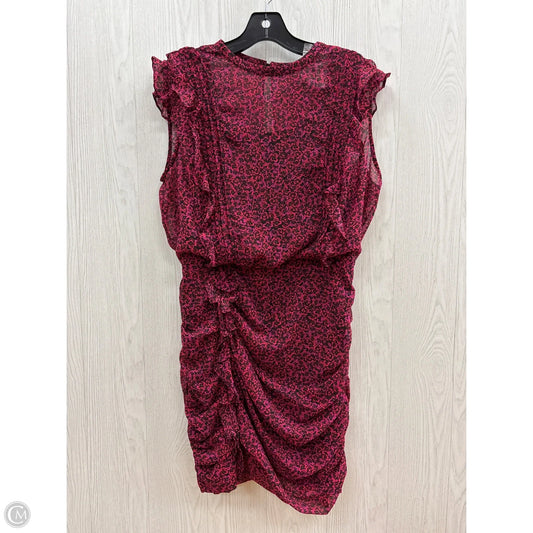 Dress Casual Midi By Express In Pink & Red, Size: L