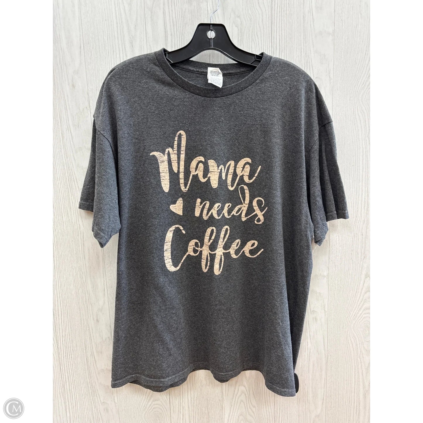 Top Short Sleeve Basic By Clothes Mentor In Grey, Size: Xl