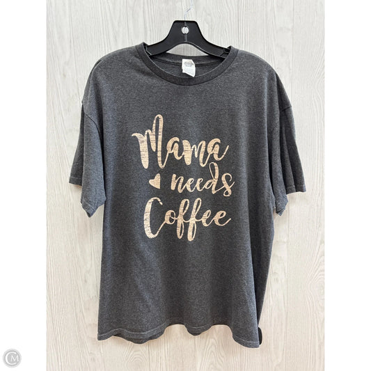 Top Short Sleeve Basic By Clothes Mentor In Grey, Size: Xl