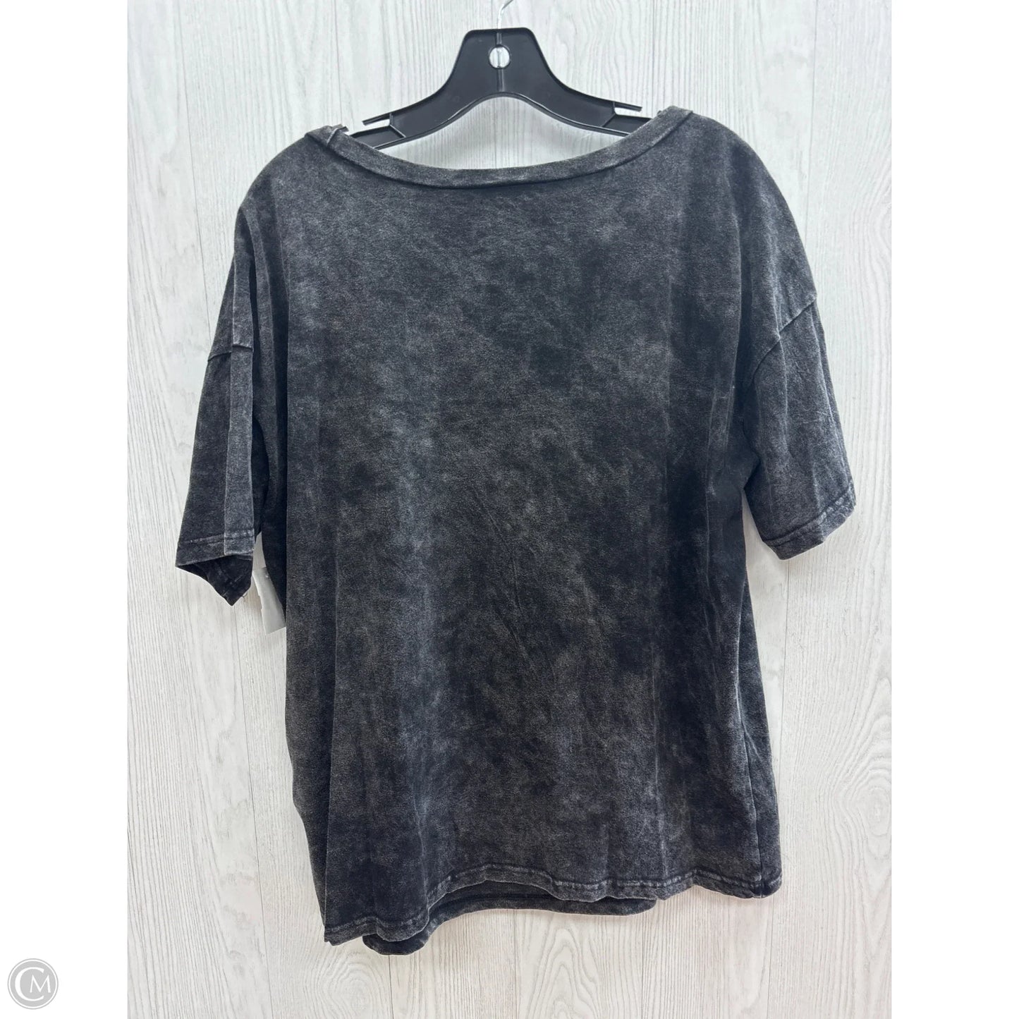 Top Short Sleeve By Bibi In Grey, Size: L