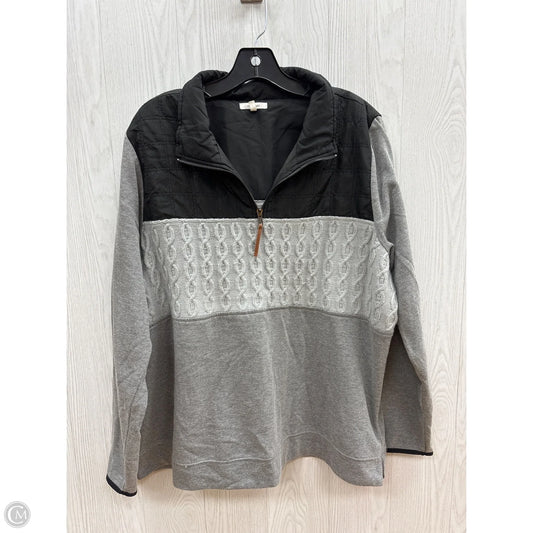 Sweatshirt Crewneck By Maurices In Black & Grey, Size: 1x