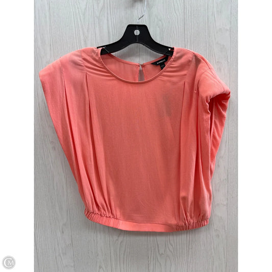 Top Short Sleeve By Express In Melon, Size: L