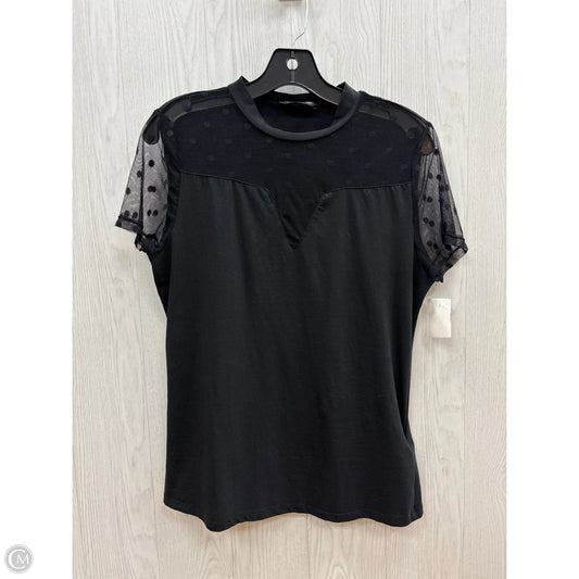Top Short Sleeve By Shein In Black, Size: 1x