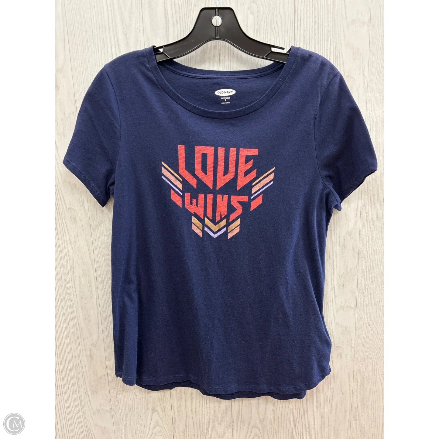 Top Short Sleeve By Old Navy In Navy, Size: S