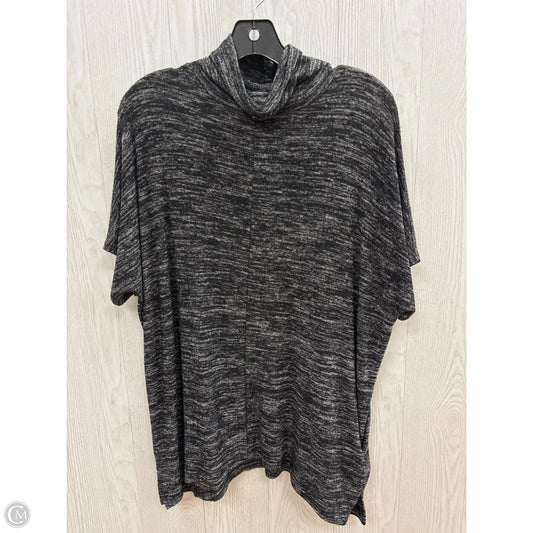 Top Short Sleeve By Apt 9 In Black Grey, Size: M