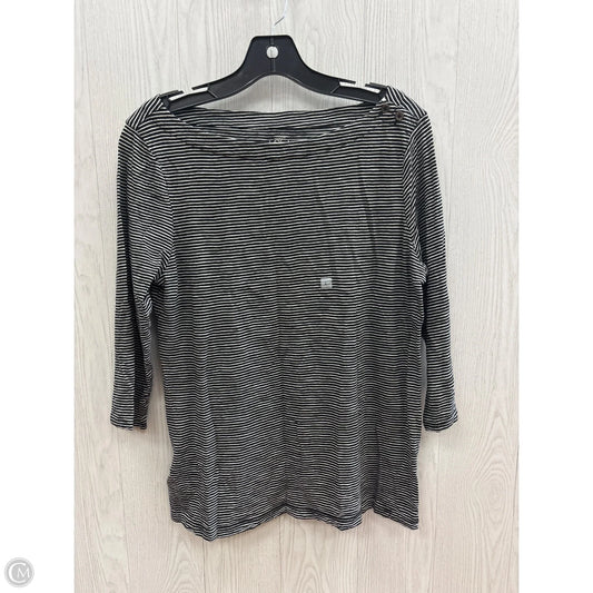 Top 3/4 Sleeve By Ann Taylor In Black & White, Size: L