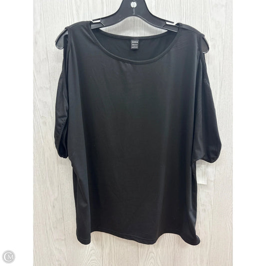 Top Short Sleeve By Shein In Black, Size: L
