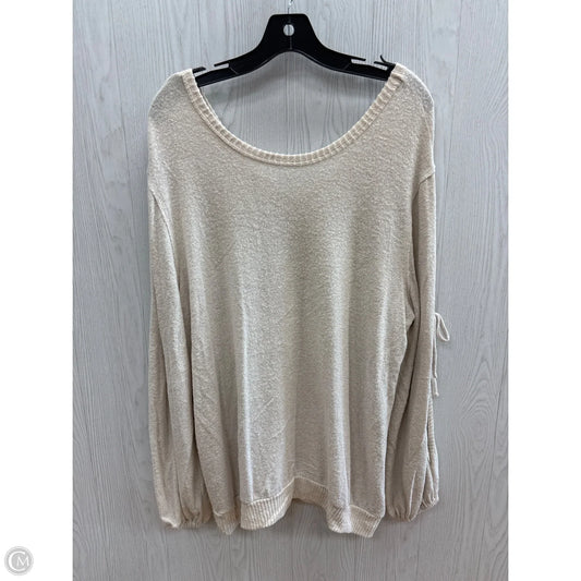 Top Long Sleeve By Maurices In Cream, Size: 2x